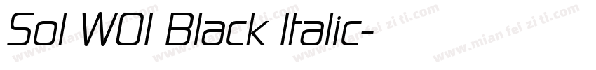 Sol W01 Black Italic字体转换